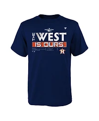 Big Boys Navy Houston Astros 2022 Al West Division Champions Locker Room T-shirt