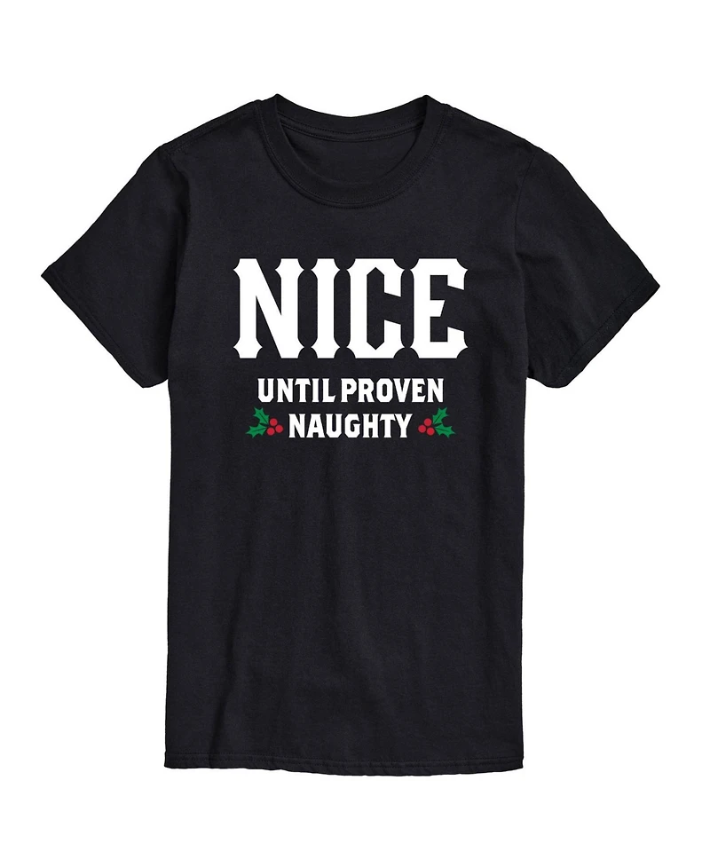 Airwaves Men's Nice Until Proven Naughty Short Sleeve T-shirt