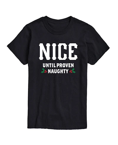 Airwaves Men's Nice Until Proven Naughty Short Sleeve T-shirt