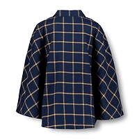 Hope & Henry Women's Woven Cape with Button Front