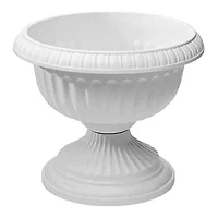 Novelty Grecian Urn Plastic Planter for Indoor/Outdoor Use, Stone Colored, 12 inch