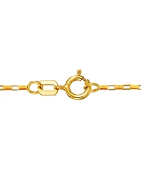 Elongated Box Link 18" Chain Necklace in 14k Gold