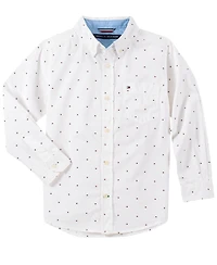 Tommy Hilfiger Big Boys Fred All Over Print Button-Down Shirt
