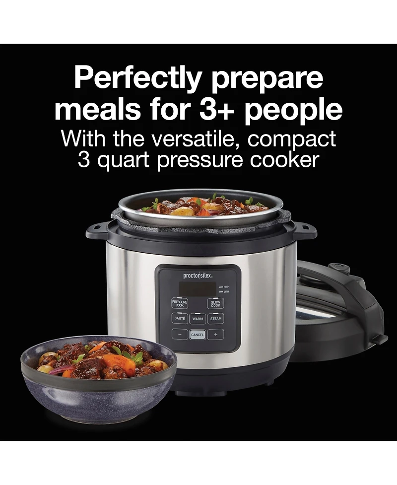 Proctor Silex 3 Quart Pressure Cooker - 34503