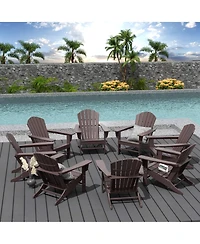 WestinTrends All-Weather Contoured Outdoor Poly Adirondack Chair (Set of