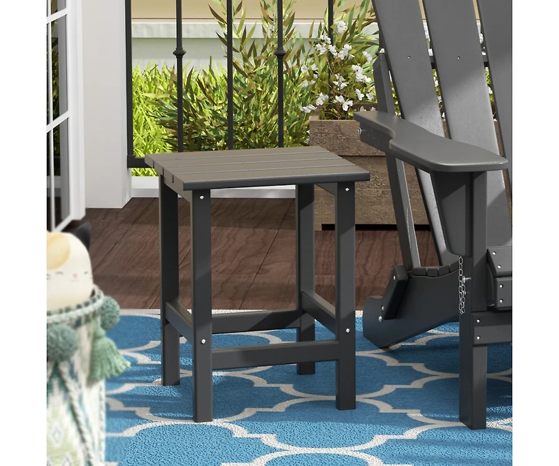 All-Weather Outdoor Patio Poly Adirondack Side Table