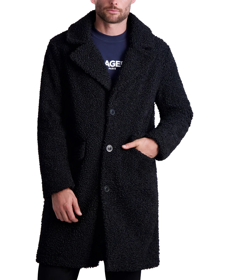 Karl Lagerfeld Paris Men's Oversized Top Coat