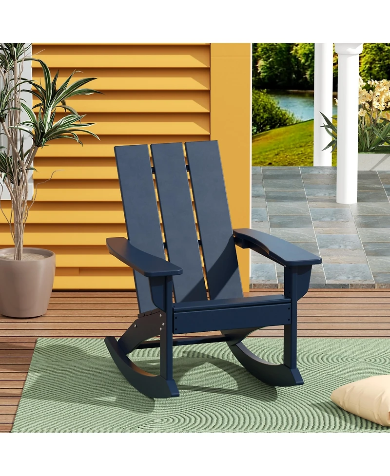WestinTrends Modern Adirondack Outdoor Rocking Chair