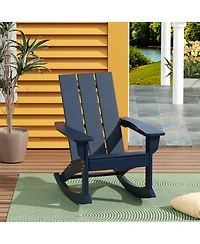 WestinTrends Modern Adirondack Outdoor Rocking Chair