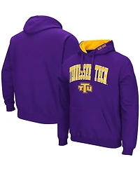 Men's Colosseum Purple Tennessee Tech Golden Eagles Arch & Logo Pullover Hoodie
