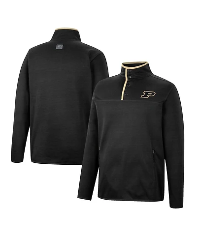 Men's Colosseum Black Purdue Boilermakers Rebound Quarter-Snap Jacket
