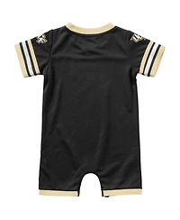 Newborn and Infant Boys Girls Colosseum Black Ucf Knights Bumpo Football Romper