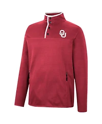 Men's Colosseum Crimson Oklahoma Sooners Rebound Quarter-Snap Jacket