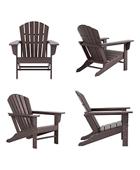 WestinTrends All-Weather Contoured Outdoor Poly Adirondack Chair (Set of 4)