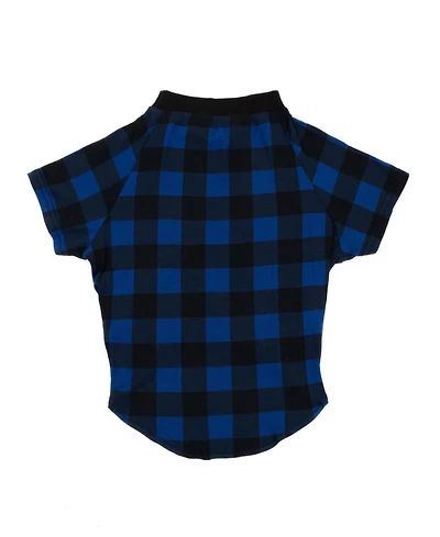 Leveret Big Dog Cotton Pajama Plaid Black and Navy