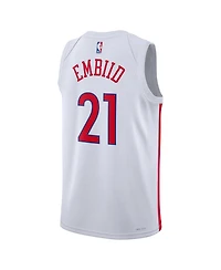 Men's and Women's Nike Joel Embiid White Philadelphia 76ers 2022/23 City Edition Swingman Jersey