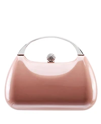 Nina Women's Metallic Minaudiere bag with Metal Handle