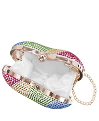 Nina Women's Crystal Heart Minaudiere Bag