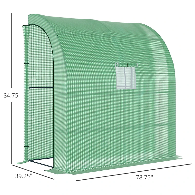 Outsunny 7' x 3' x 7' Plant Garden house with Window,
