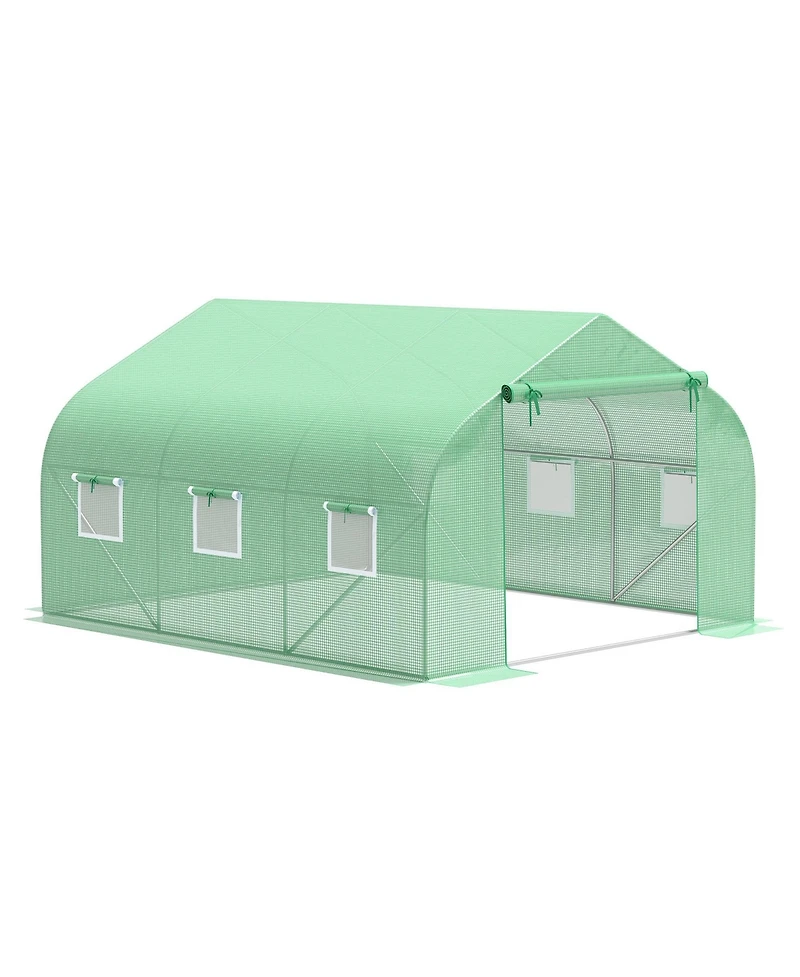 Outsunny 11.5' x 10' x 6.5' Portable Walk-In Tunnel house,