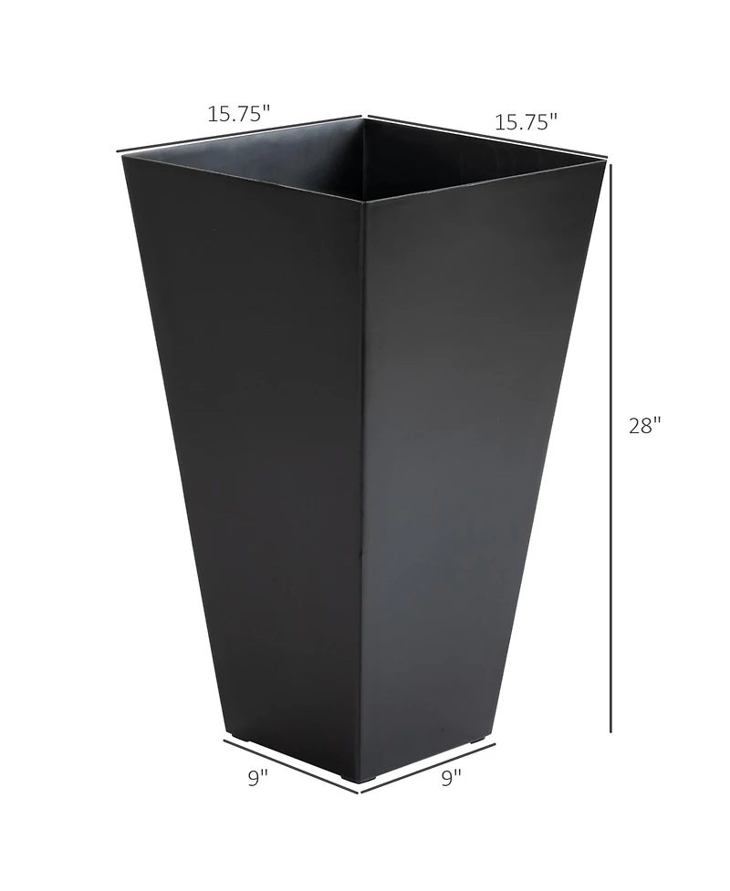 Outsunny 28" Tall Plastic Flower Pot, Set of 3