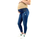 Indigo Poppy Maternity Distressed Skinny Jeans
