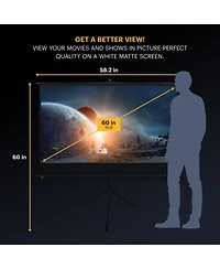 Kodak 60" Portable Projector Screen with Stand & Lightweight Carry Bag