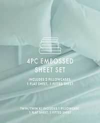 ienjoy Home Expressed Embossed Checkered 4-Pc. Sheet Set, California King