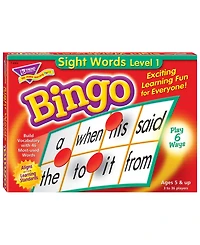 Sight Words Bingo Language Building Skill Game