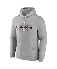 Men's Fanatics Heather Gray Houston Astros 2022 World Series Champions Logo Pullover Sweatshirt