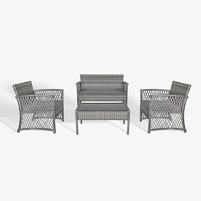 WestinTrends 4-Piece Outdoor Patio Conversation Set