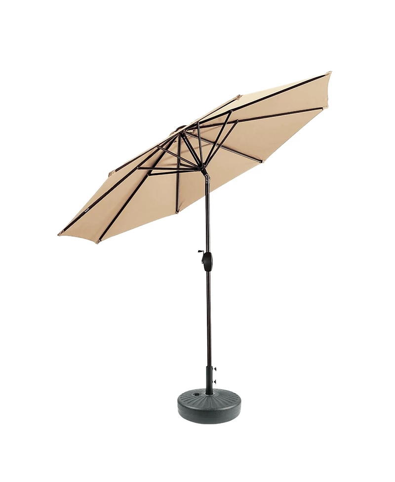 WestinTrends 9 Ft Outdoor Patio Market Umbrella with Black Round Base