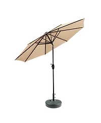 WestinTrends 9 Ft Outdoor Patio Market Umbrella with Black Round Base