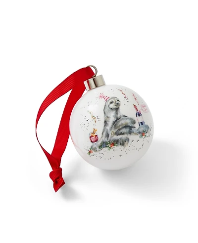 Wrendale Designs Holiday Spirits Bauble Sloth