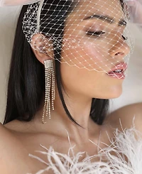 Ettika Crystal Fringe Earrings in 18K Gold Plating