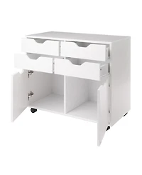 Winsome Halifax 26.3" Wood 2-Door Wide Storage Cabinet