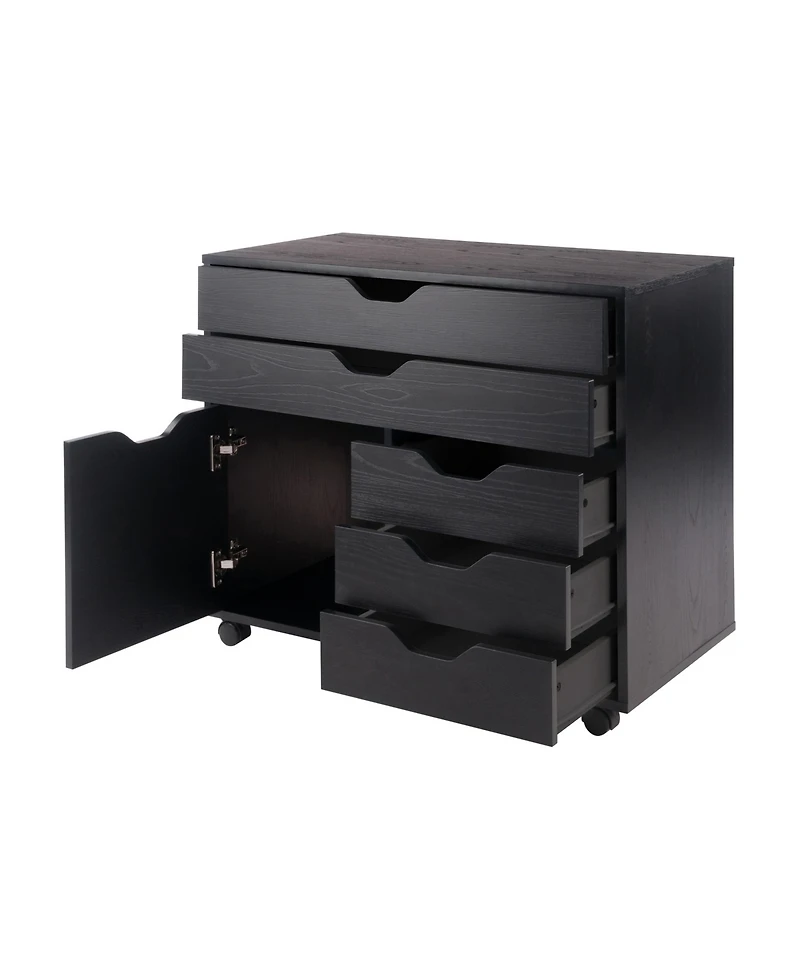 Winsome Halifax 26.3" Wood 3-Small 2-Wide Drawers Storage Cabinet