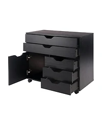 Winsome Halifax 26.3" Wood 3-Small 2-Wide Drawers Storage Cabinet