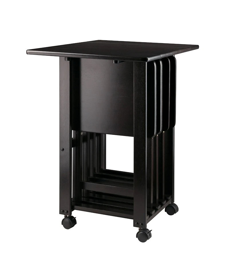 Winsome Sophia 5-Piece Wood Drop Leaf Top Snack Table Set