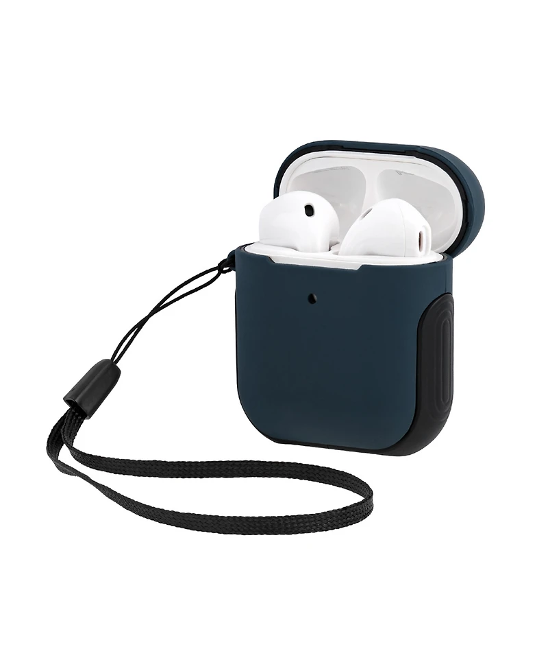 WITHit Bluestone and Black Sport Cover designed for Apple AirPods