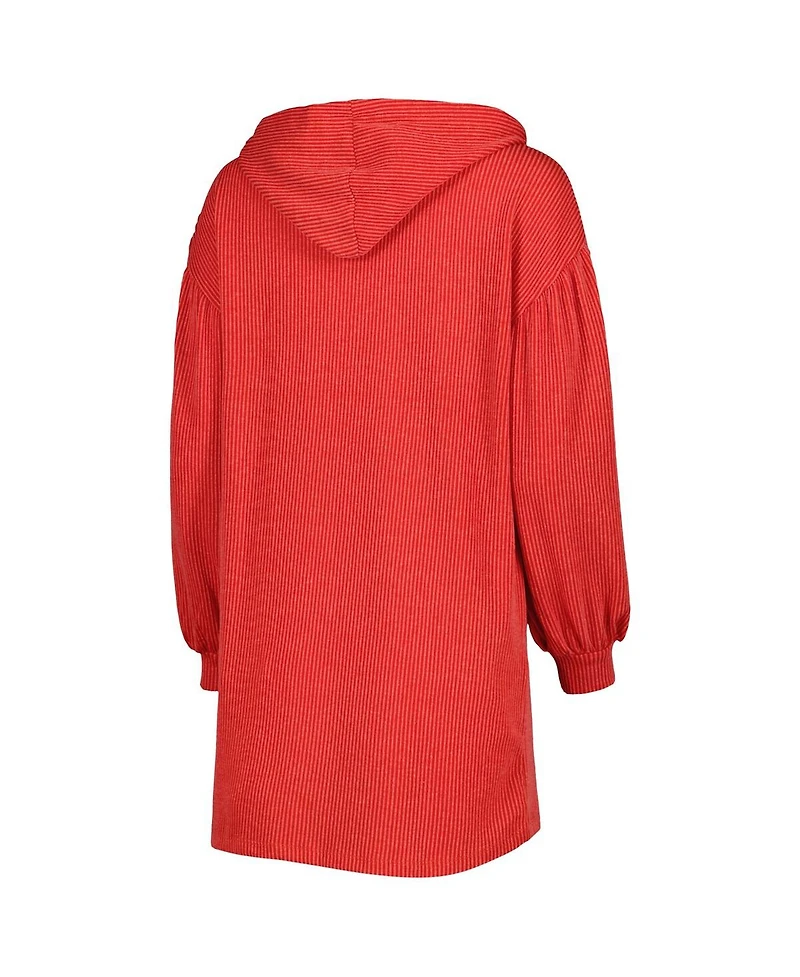 Women's Gameday Couture Scarlet Ohio State Buckeyes Game Winner Vintage-Like Wash Tri-Blend Dress