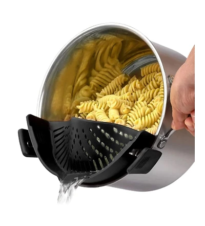 Silicone Pot Strainer - Adjustable Snap On For Most Pots & Pans