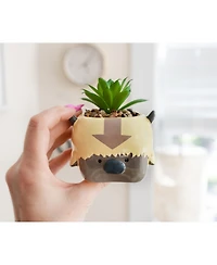 Silver Buffalo Avatar: The Last Airbender Appa 6-Inch Ceramic Planter With Artificial Succulent | Small Flower Pot, Faux Indoor Plant For Desk Shelf,