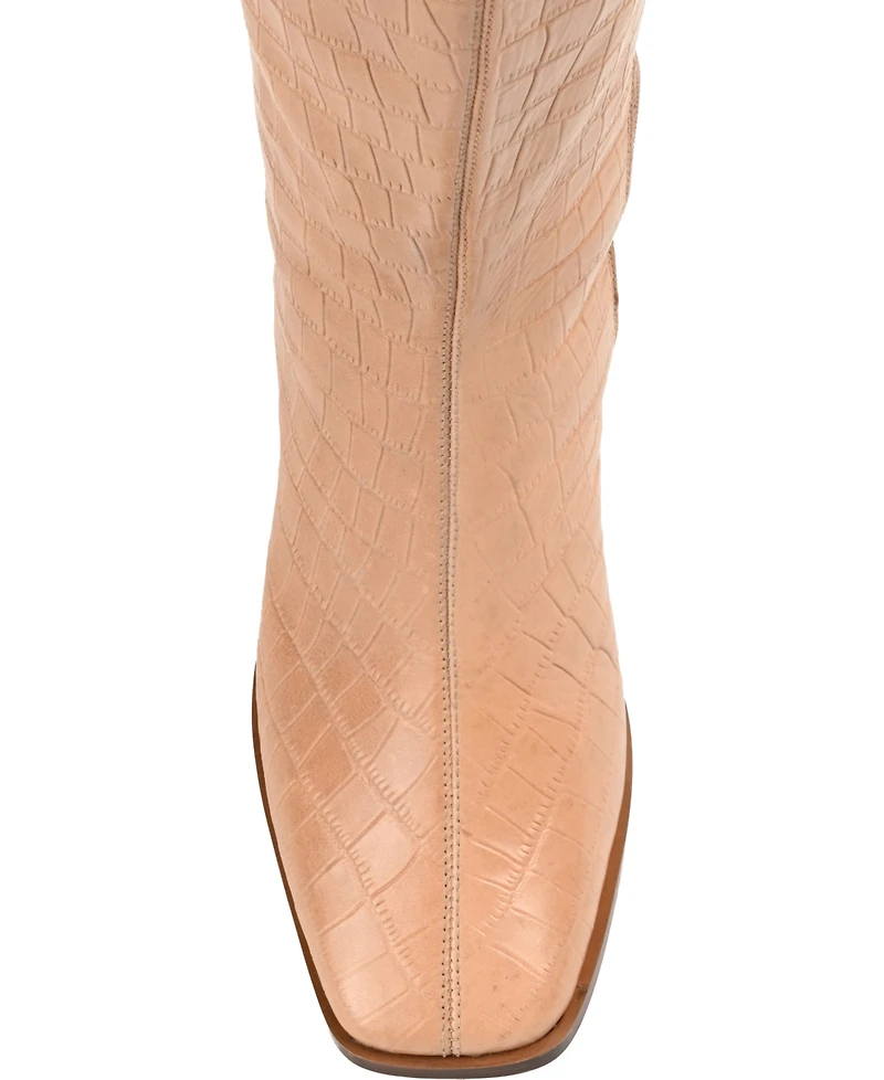 Journee Signature Women's Tamori Stacked Heel Knee High Boots