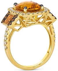Le Vian Cinnamon Citrine (4-1/4 ct. t.w.), Nude Diamond (5/8 ct. t.w.) & Chocolate Diamond (1/5 ct. t.w.) Statement Ring in 14k Gold