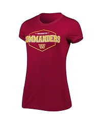 Women's Concepts Sport Burgundy, Gold Washington Commanders Badge T-shirt and Pants Sleep Set