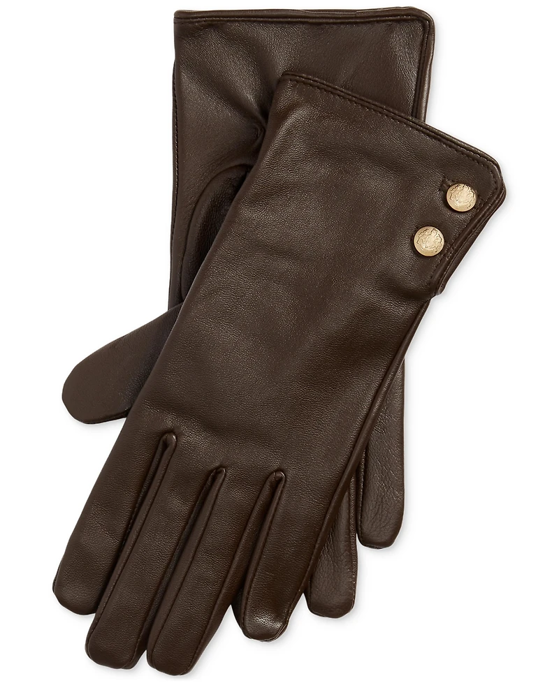 Lauren Ralph Women's Leather Touchscreen Gloves