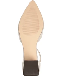 Journee Signature Women's Cameela Pointed Toe T Strap Block Heel Pumps