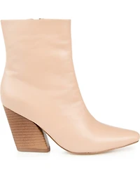 Journee Signature Women's Hydra Angular Stacked Heel Booties