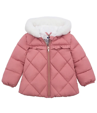 Rokka&Rolla Baby Girls Soft Lining Hooded Puffer Jacket